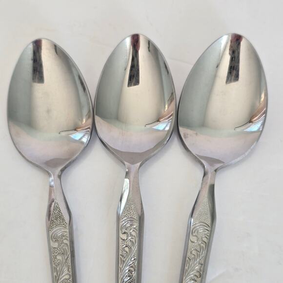 Stanley Roberts Winthrop Soup Spoons Set of 3 WM Dalton Japan Stainless Steel - Picture 5 of 10